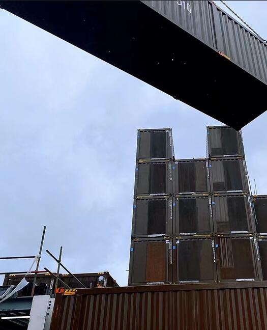 Container houses can also be built into high-rise apartments